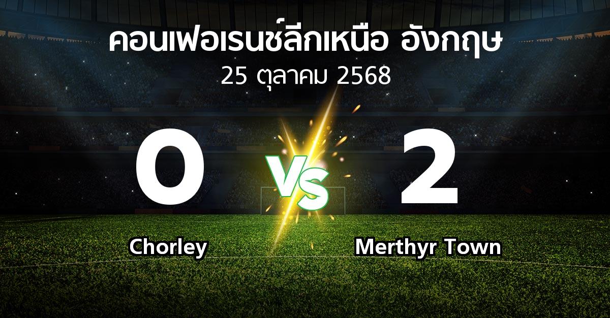 ผลบอล : Chorley vs Merthyr Town (คอนเฟอเรนช์ลีกเหนืออังกฤษ 2025-2026)