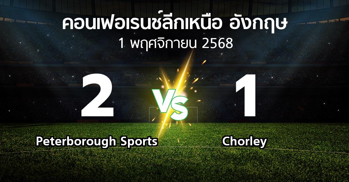 ผลบอล : Peterborough Sports vs Chorley (คอนเฟอเรนช์ลีกเหนืออังกฤษ 2025-2026)