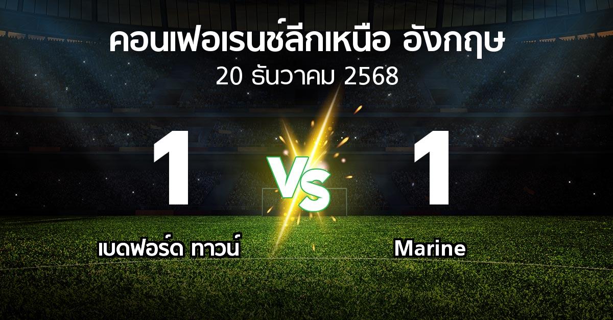 ผลบอล : เบดฟอร์ด ทาวน์ vs Marine (คอนเฟอเรนช์ลีกเหนืออังกฤษ 2025-2026)