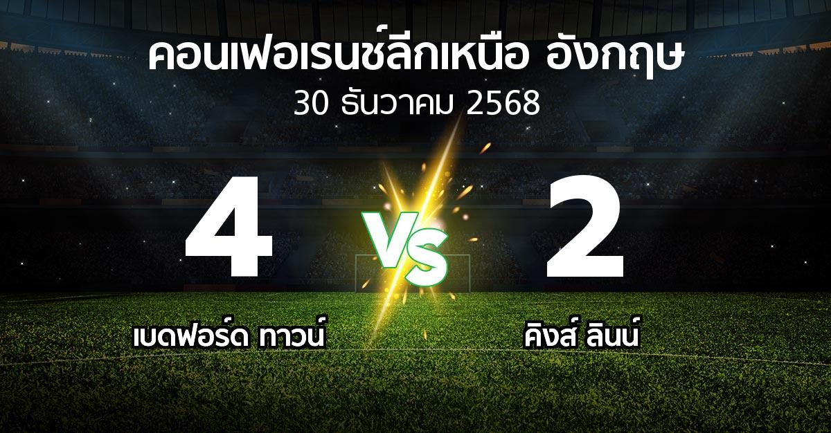 ผลบอล : เบดฟอร์ด ทาวน์ vs คิงส์ ลินน์ (คอนเฟอเรนช์ลีกเหนืออังกฤษ 2025-2026)
