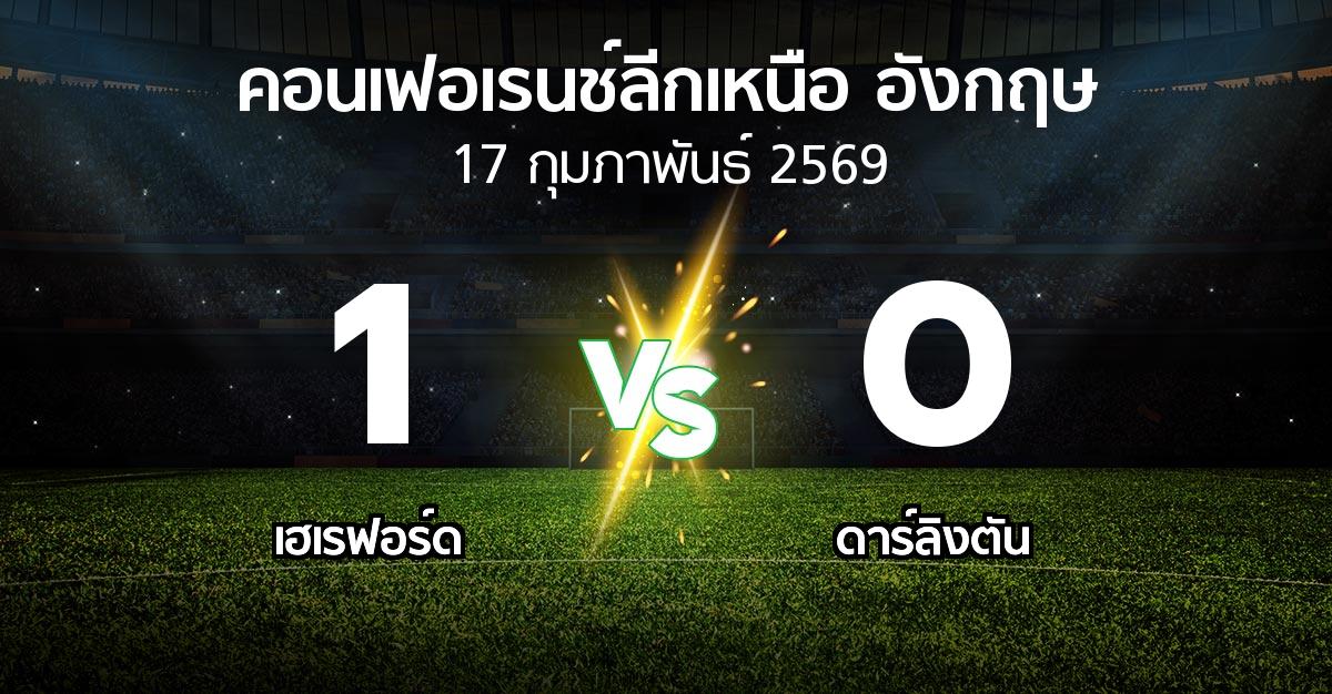 ผลบอล : เฮเรฟอร์ด vs ดาร์ลิงตัน (คอนเฟอเรนช์ลีกเหนืออังกฤษ 2025-2026)