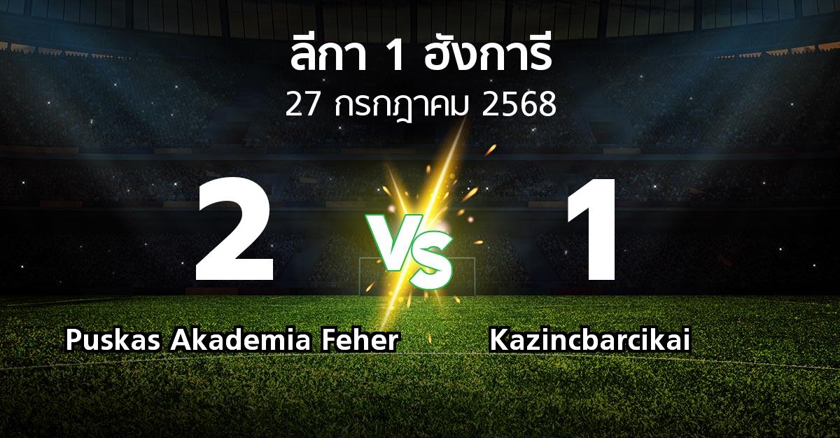ผลบอล : Puskas Akademia Feher vs Kazincbarcikai (ลีกา-1-ฮังการี 2025-2026)