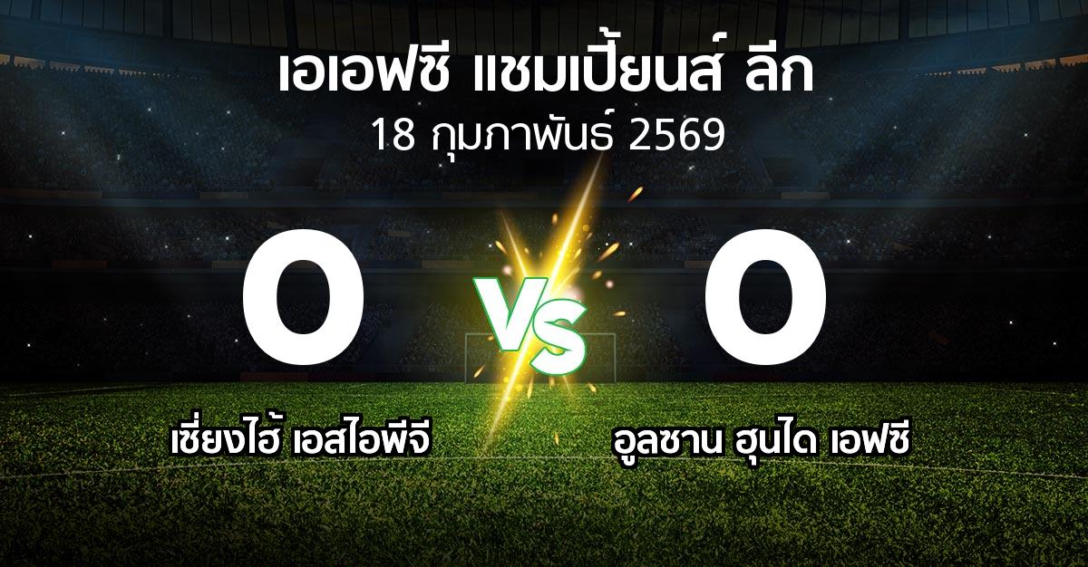 ผลบอล : เซี่ยงไฮ้ เอสไอพีจี vs อูลซาน ฮุนได เอฟซี (เอเอฟซีแชมเปี้ยนส์ลีก 2025-2026)