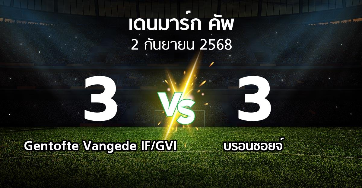 ผลบอล : Gentofte Vangede IF/GVI vs บรอนชอยจ์ (เดนมาร์ก-คัพ 2025-2026)