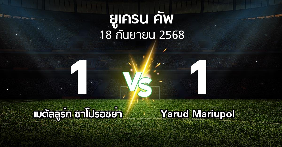 ผลบอล : เมตัลลูร์ก ซาโปรอซย่า vs Yarud Mariupol (ยูเครน-คัพ 2025-2026)