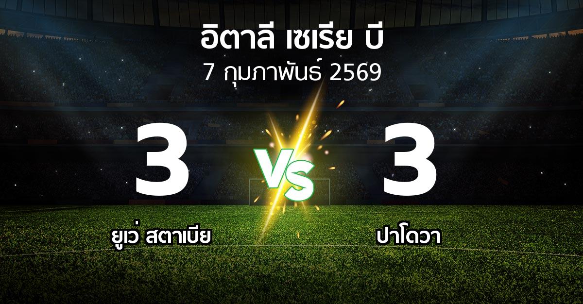 ผลบอล : ยูเว่ สตาเบีย vs ปาโดวา (อิตาลี-เซเรีย-บี 2025-2026)