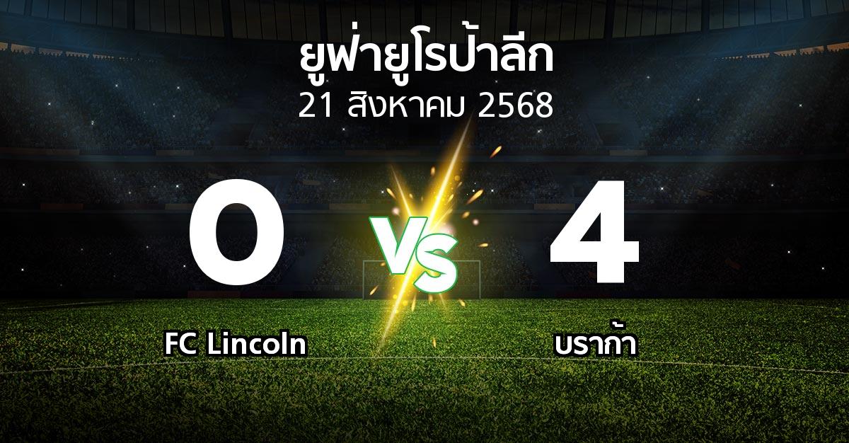 ผลบอล : FC Lincoln vs บราก้า (ยูฟ่า ยูโรป้าลีก 2025-2026)