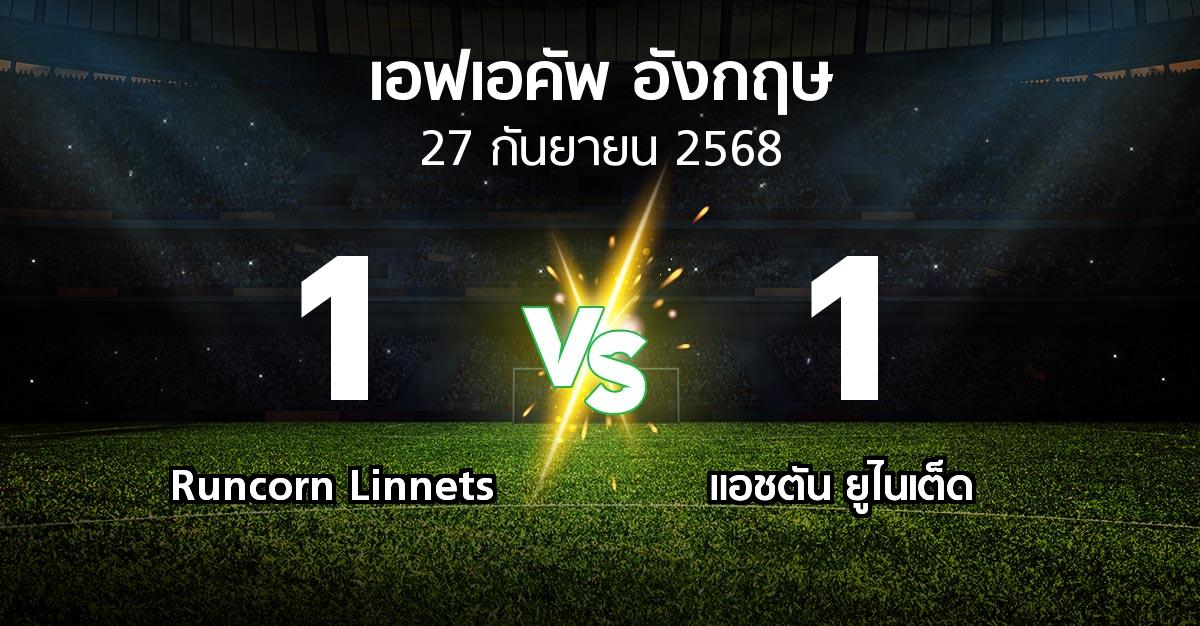 ผลบอล : Runcorn Linnets vs แอชตัน ยูไนเต็ด (เอฟเอ คัพ 2025-2026)