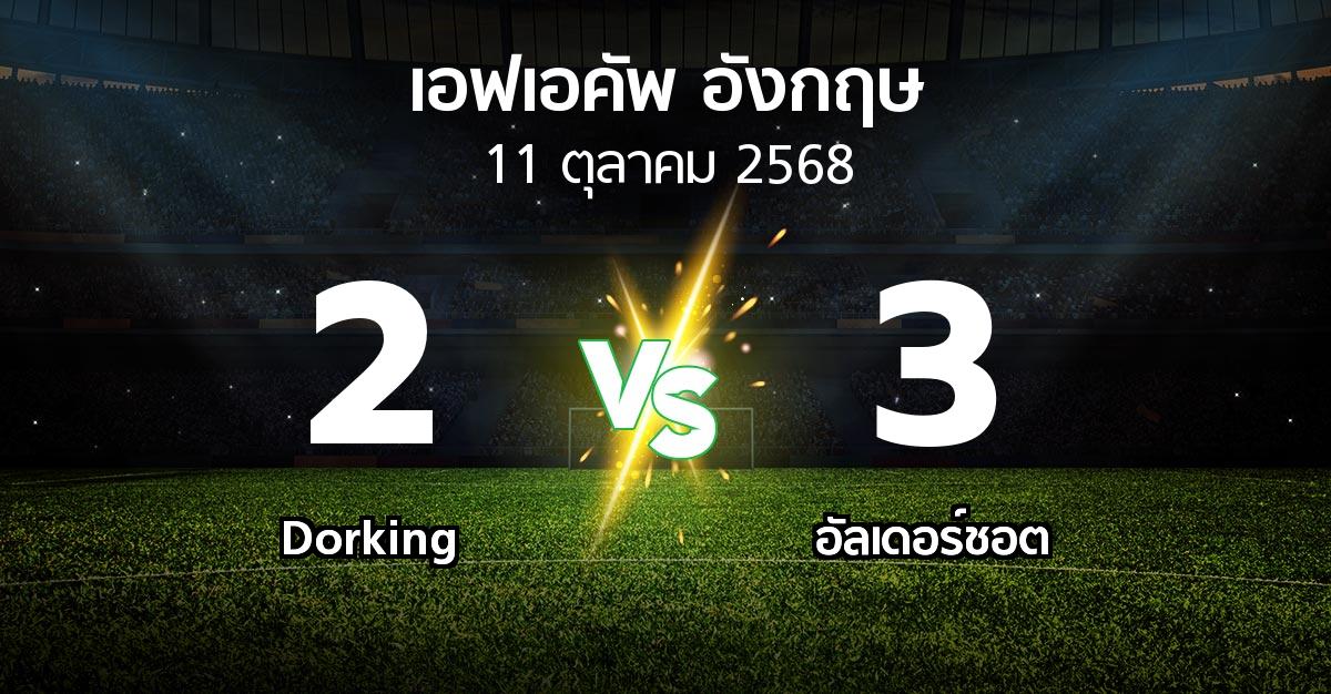ผลบอล : Dorking vs อัลเดอร์ชอต (เอฟเอ คัพ 2025-2026)
