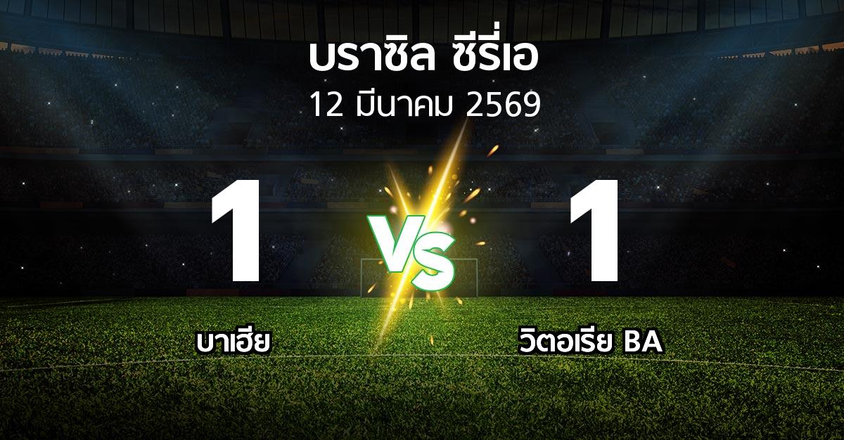 ผลบอล : บาเฮีย vs วิตอเรีย BA (บราซิล-ซีรี่เอ 2026)