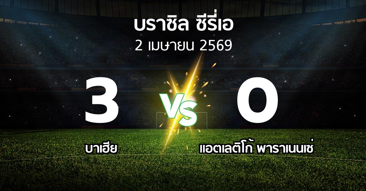 ผลบอล : บาเฮีย vs แอตเลติโก้ พาราเนนเซ่ (บราซิล-ซีรี่เอ 2026)