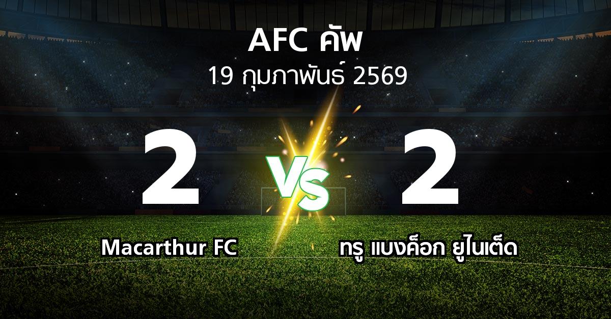 ผลบอล : Macarthur FC vs ทรู แบงค็อก ยูไนเต็ด (เอเอฟซีคัพ 2025-2026)