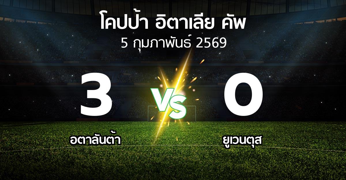 ผลบอล : อตาลันต้า vs ยูเวนตุส (โคปป้าอิตาเลียคัพ 2025-2026)