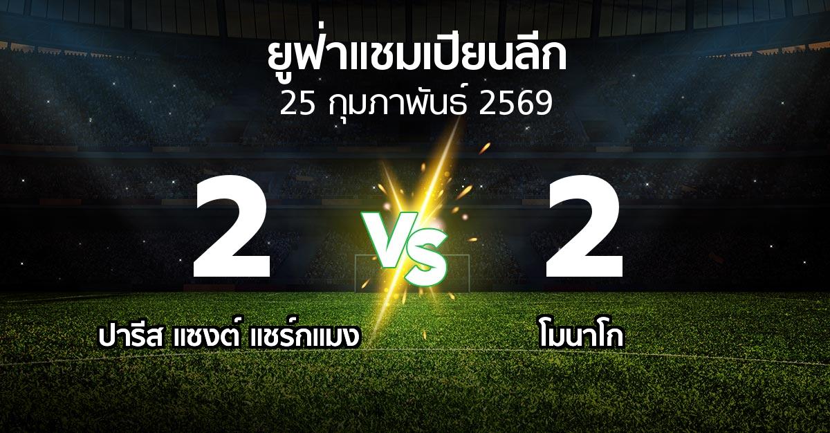 ผลบอล : เปแอสเช vs โมนาโก (ยูฟ่า แชมเปียนส์ลีก 2025-2026)