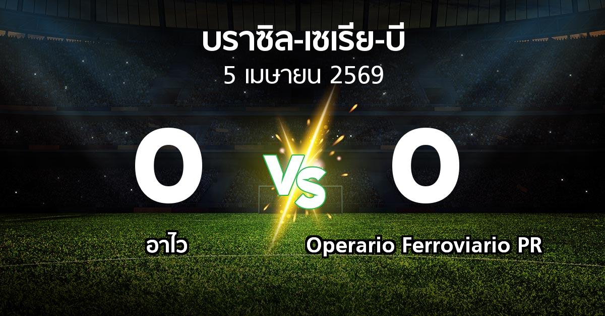 ผลบอล : อาไว vs Operario Ferroviario PR (บราซิล-เซเรีย-บี 2026)