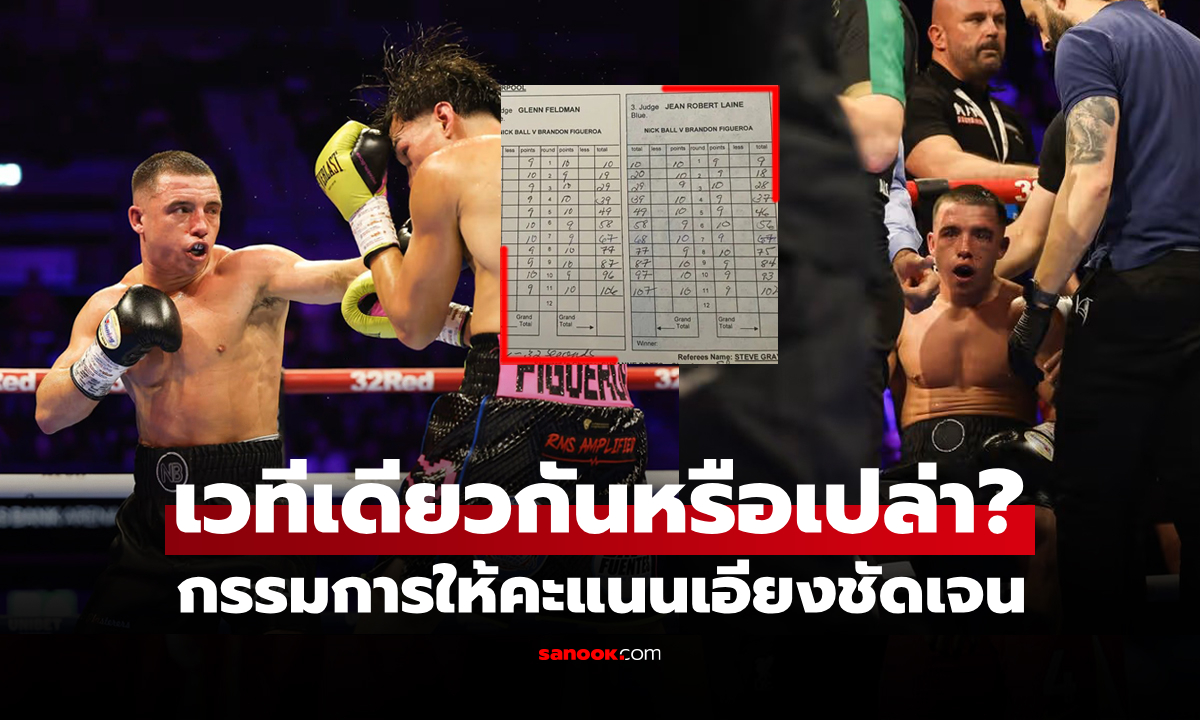 แฟนมวยสับเละ! WBA เปิดใบคะแนนไฟต์เดือด "นิค บอล" พ่ายน็อกเสียแชมป์โลก