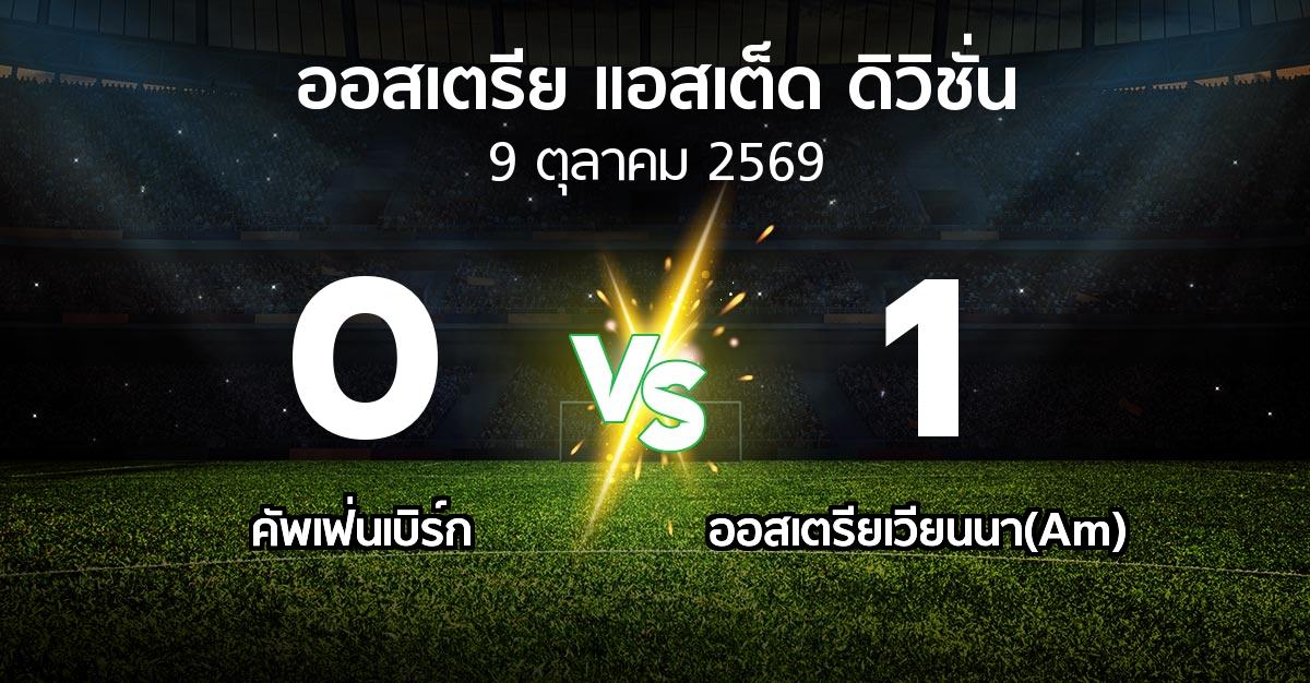 ผลบอล : คัพเฟ่นเบิร์ก vs ออสเตรียเวียนนา(Am) (ออสเตรีย-แอสเต็ด-ดิวิชั่น 2026-2027)
