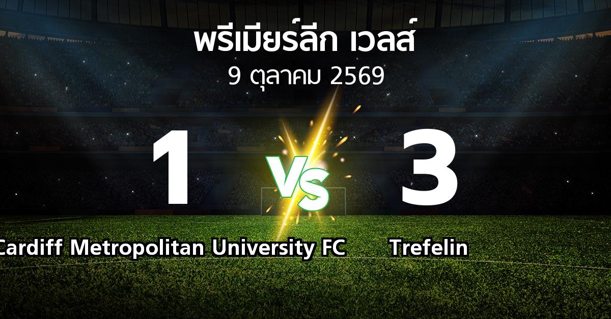 ผลบอล : Cardiff Metropolitan University FC vs Trefelin (พรีเมียร์ลีก-เวลส์ 2026-2027)