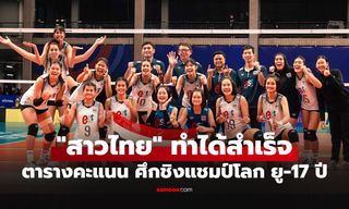 ตารางคะแนน วอลเลย์บอลหญิง U17 ชิงแชมป์โลก 2026 วันที่ 12 ส.ค. 69