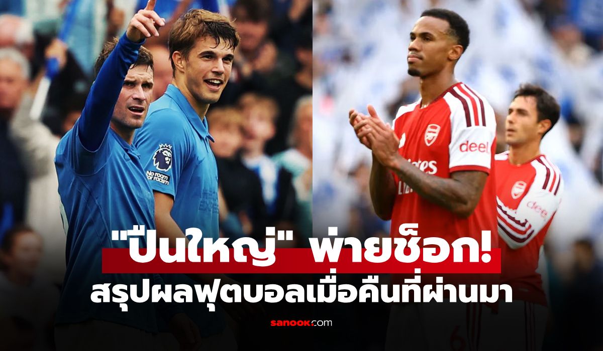 สรุปผลบอลเมื่อคืน 5 ลีกใหญ่ยุโรป ประจำวันที่ 20 ก.ย. 69