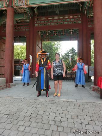 The guards at the entrance