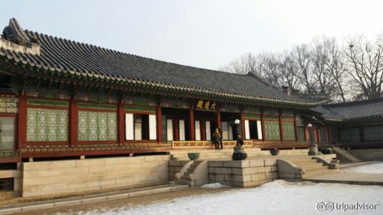Inside the many structural buildings of the palace.