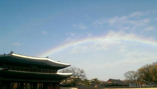Saw rainbow when we left the palace