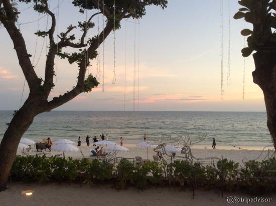 Restaurant view out to beach