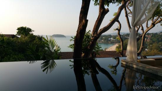 View from our room of our private infinity pool
