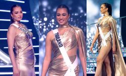 "แอนชิลี" สวยมั่นใจ ในชุดราตรีสีทอง บนเวที Miss Universe 2021 รอบพรีลิม