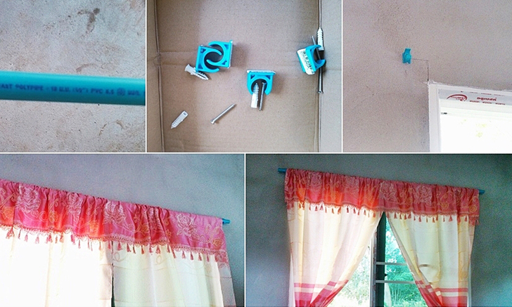 DIY รางผ้าม่านจากท่อ PVC ทำได้ง่ายๆ ราคาประหยัด แถมยังทนทานแข็งแรง ใช้งานได้จริง