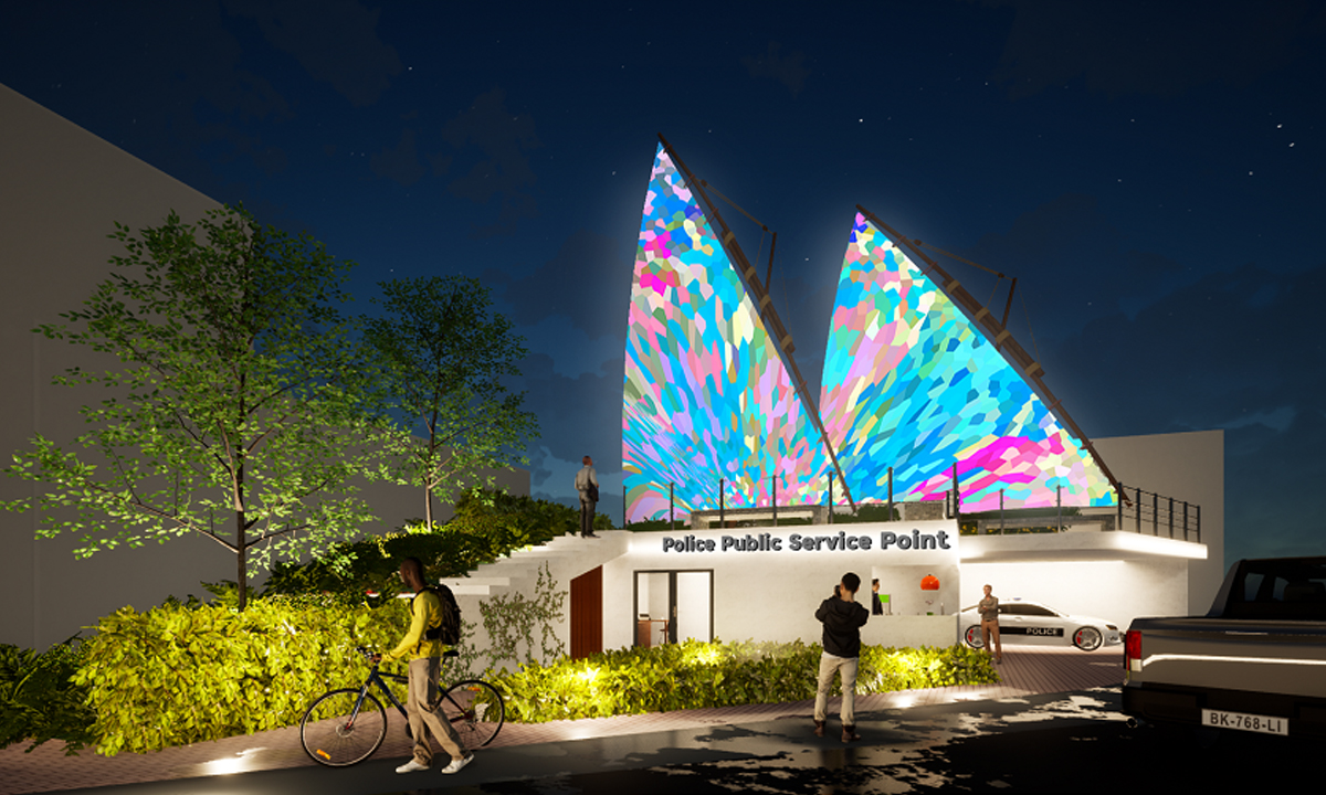 สุดต๊าช จุดพักสายตรวจจากขยะพลาสติก แลนด์มาร์คเมืองพัทยา ฝีมือเด็กสถาปัตย์ ลาดกระบัง