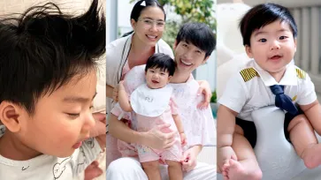 "น้องพีร์เจ" ลูกชาย "พุฒ-จุ๋ย" 6 เดือนครึ่ง ผมดกดำ หน้าหล่อมาก