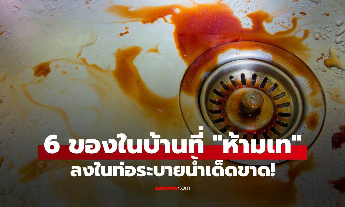 6 ของในบ้านที่ "ห้ามเท" ลงท่อระบายน้ำเด็ดขาด แก้ไขทันทีก่อนท่อน้ำพัง!
