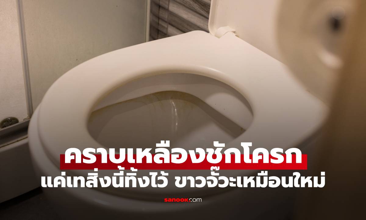 ภาพ"วิธีล้างคราบเหลืองชักโครก" ฝังแน่น แค่เทสิ่งนี้ทิ้งไว้ ขาวจั๊วะเหมือนใหม่