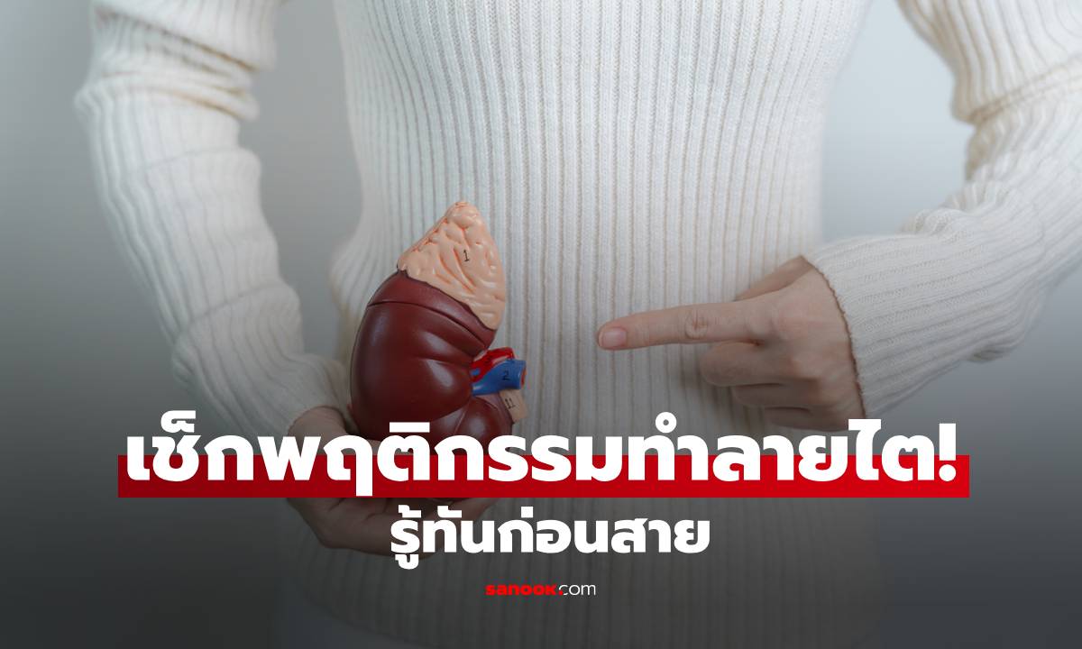 เช็กพฤติกรรมทำลายไต! รู้ทันก่อนสาย สู่วันที่ต้องล้างไตหรือปลูกถ่ายไต