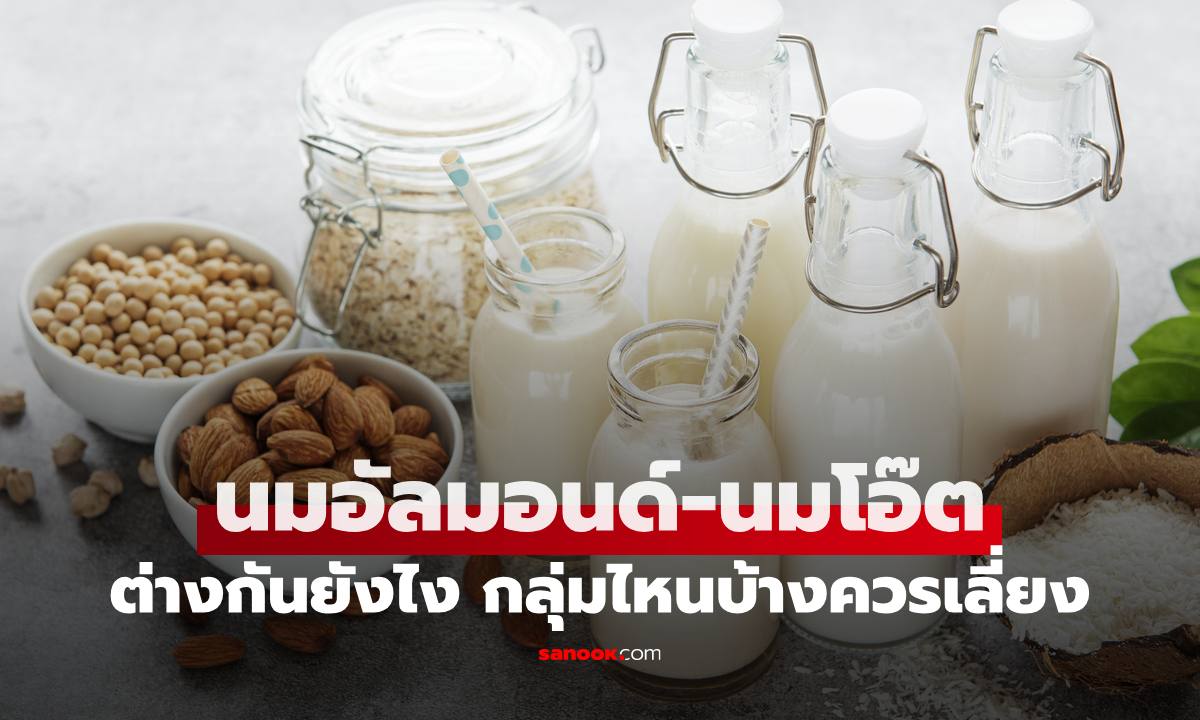 "นมอัลมอนด์" กับ "นมโอ๊ต" ต่างกันอย่างไร เหมาะกับใครและคนกลุ่มไหนควรเลี่ยง