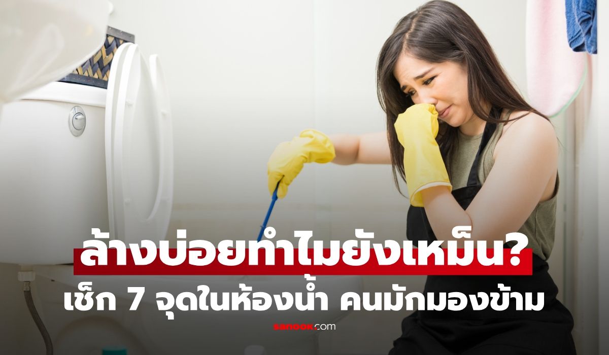 ทำไมล้างห้องน้ำบ่อยแต่ยังเหม็น? เปิด 7 จุดอับ ซ่อนกลิ่น-คราบ ที่หลายบ้านมองข้าม