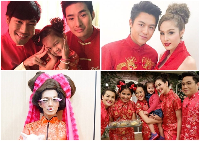 เหล่าดาราเสริมเฮงด้วยชุดกี่เพ้ารับตรุษจีน