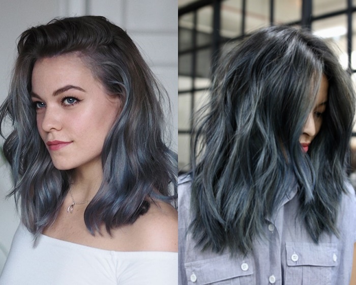 ไอเดียผมสีเทาฟ้า