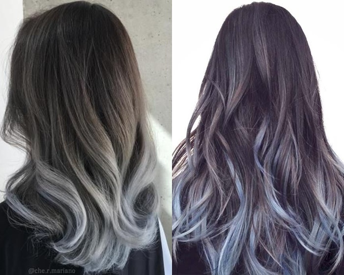 ไอเดียผมสีเทาฟ้า
