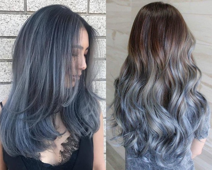ไอเดียผมสีเทาฟ้า