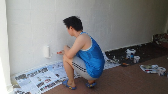 Before  After ทาสีผนังลานจอดรถเก่า ให้ดูใหม่เอี่ยม ง่ายกว่าที่คิด