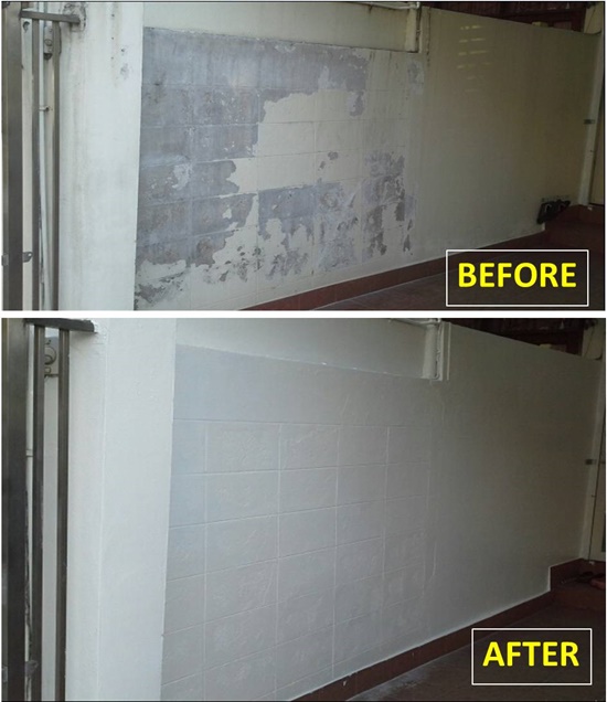 Before  After ทาสีผนังลานจอดรถเก่า ให้ดูใหม่เอี่ยม ง่ายกว่าที่คิด