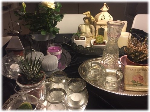 Home Decor งานจัดถาด ดอกไม้ แจกัน เชิงเทียน Romantic Vintage