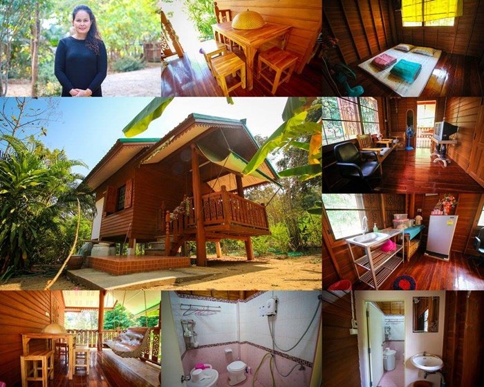 แบบบ้านไม้ยกพื้นสูง บ้านสุดใจ โฮมสเตย์บ้านนาต้นจั่น กลมกลืนบรรยากาศชนบท หมู่บ้านอัตลักษณ์ จสุโขทัย