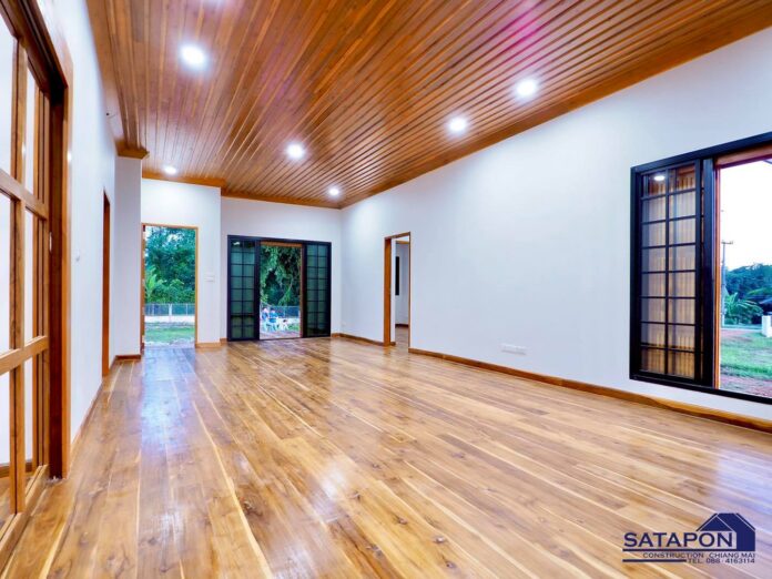 แบบบ้านชั้นเดียวสไตล์มินิมอล ผสมกลิ่นอายบ้านไทยดั้งเดิม และบ้านญี่ปุ่น อบอุ่น สบายตา บนพื้นที่ใช้สอย 130 ตรม