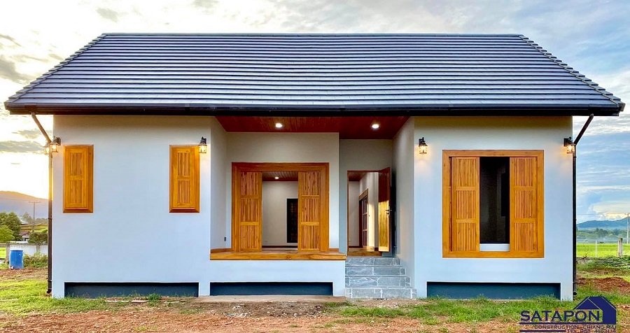 แบบบ้านชั้นเดียวสไตล์มินิมอล ผสมกลิ่นอายบ้านไทยดั้งเดิม และบ้านญี่ปุ่น อบอุ่น สบายตา บนพื้นที่ใช้สอย 130 ตรม