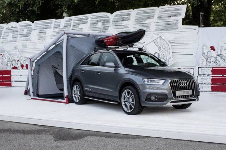 Audi Q3 Camping Tent ไอเดียเจ๋ง-ท้ายกางเต้นท์ได้
