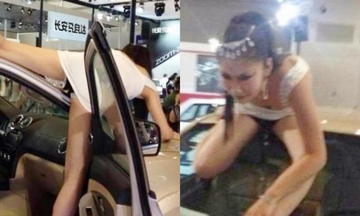 ช็อตหลุด! พริตตี้จีนตั้งใจเล่นกล้องไปนิด ภาพเลยออกมาเป็นแบบนี้